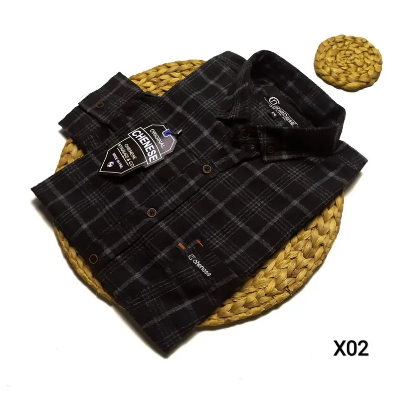 kemeja flanel pria jumbo lengan panjang motif kotak kotak kualitas premium oversize 2XL DAN 3XL 8