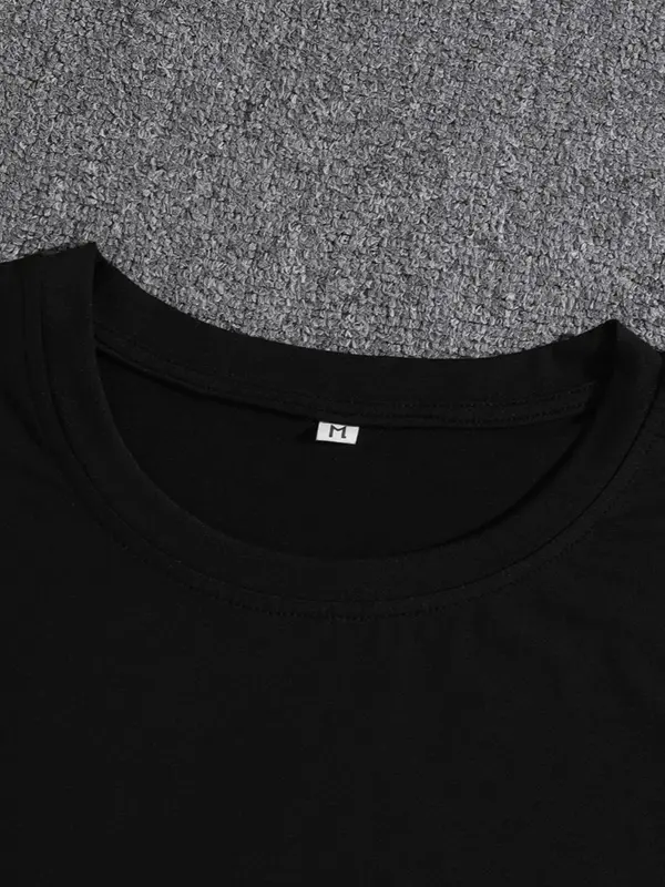 Men's Car Print Round Neck Tee, Regular Fit Casual Short Sleeve T-shirt for Summer, Men's Top for Daily Wear, Tropical 3