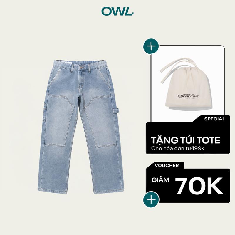 Quần jean Owlbrand Double Knee Relax