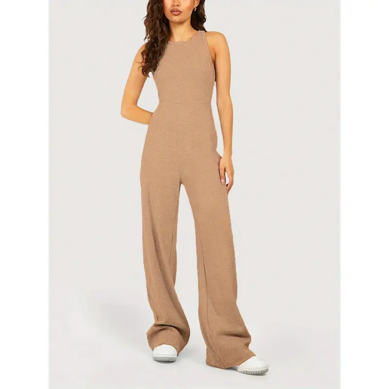 Women's Fashion Jumpsuit - Grey Dark Grey Khaki 1