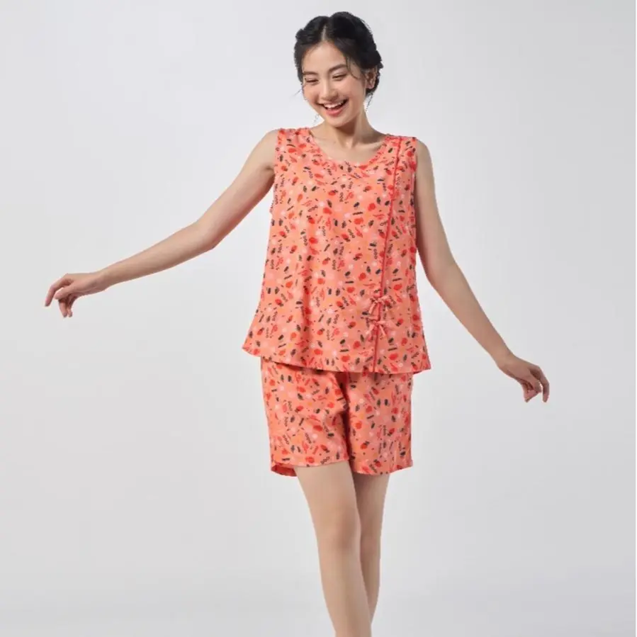 23024B WONNER BY WINNY Bộ lanh mặc nhà ba lỗ quần đùi mát nhẹ thoải mái