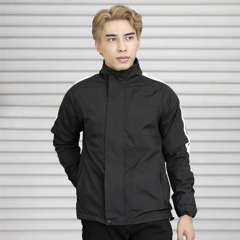 Áo Khoác Gió Nam Nữ 2 Lớp Không Mũ Chống Gió Chống Nước Lót Nỉ Giữ Ấm Menswear Jacket aokhoac nam