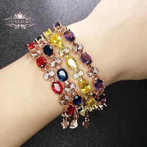 Gelang Tangan Nilam, Rekaan Mewah, Semanggi Empat Daun, Amethyst, Gelang Tangan Wanita, Bertatah Delima Darah, Gelang Merah