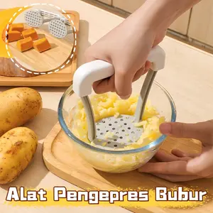 VINNATSU Potato Smasher Alat Penghancur Kentang Manual Alat Tumbuk Kentang Penghancur Kentang Stainless Baby Food Maker