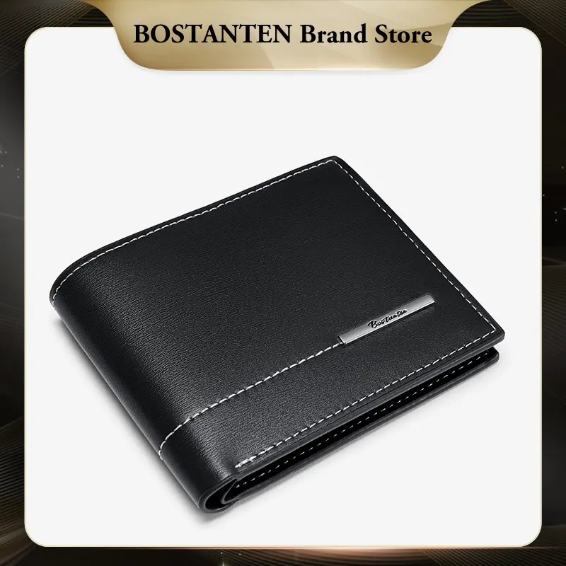 [New Arrival]Bostanten Dompet Lipat Pria Kulit PU Hitam/Kopi