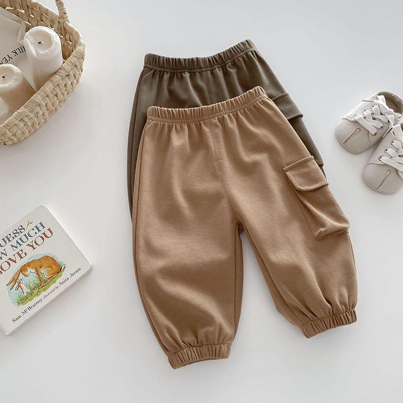 Product Introduction of New Autumn Kids Trousers 0 5T Boys Solid Color Casual Harem Children Baby Simplicity Cargo Pants 9