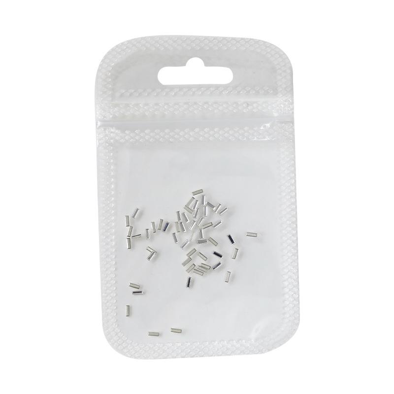Product Introduction of Đồ Trang Trí Móng Tay Nghệ Thuật Hình Chữ Nhật Mini Phản Quang Lấp Lánh 50 Cái, Màu Trắng, Dải, Để Làm Móng 33