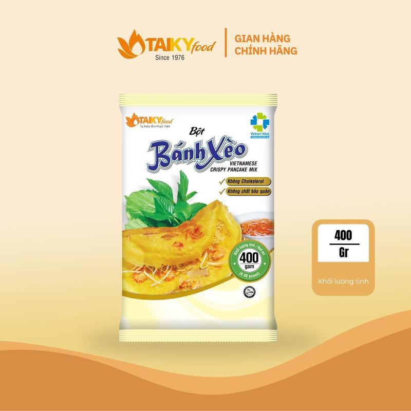 Bột bánh xèo vàng Tài Ký 400g có sẵn gói bột nghệ – Hàng chính hãng