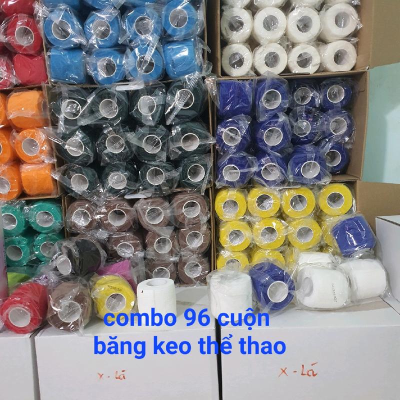 combo 96 cuộn băng keo thể thao,băng quấn cổ chân bảo vệ cổ chân,cổ tay ,chống lật cổ tay cổ chân quấncổchân neymar Off-white Thoáng khí