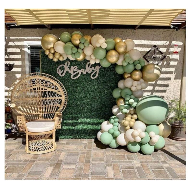Nijito - Green Colorful Happy Birthday Balloon Set Party Birthday Decoration Balloon Belon Hari Jadi 3