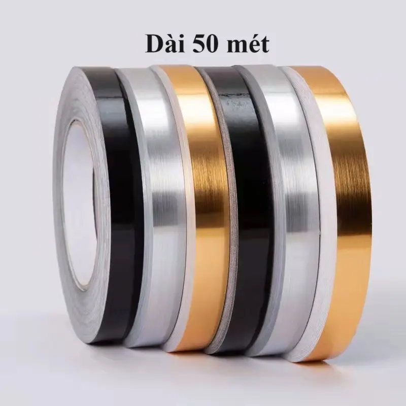 Cuộn chỉ dán viền gạch tường dài 50m , có sẵn keo mặt sau, trang trí vách tường, nội thất gạch ốp lát Decal Decor