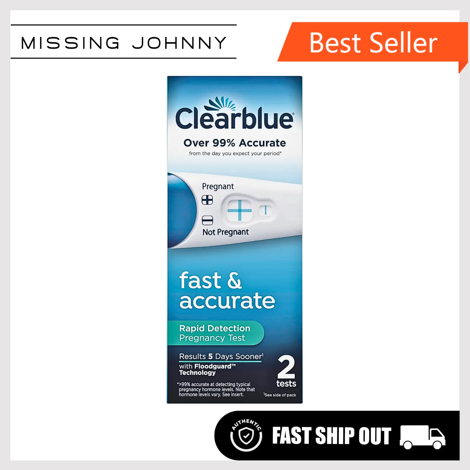ON-HAND! Clearblue Pregnancy Test, Rapid Detection, 2 Count