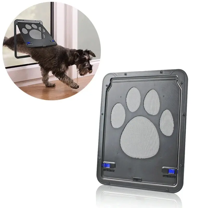 Easy Install Pet Door Safe Lockable Magnetic Screen Outdoor Dogs Cats Fashion Window Gate House Dog Cat Flap Door Pet Cat Door