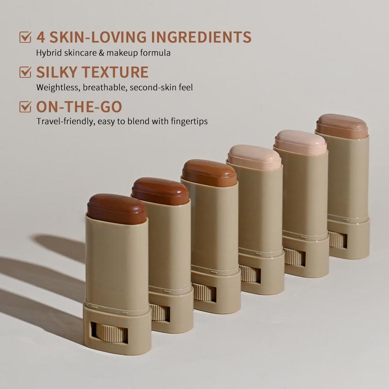 Long-lasting Moisturizing Solid Foundation, 2 Counts/set Tinted Moisturizing Cream Foundation, Smooth Application, Facial Cosmetic, Concealer, Color Corrector Makeup, Flawless, Base 1