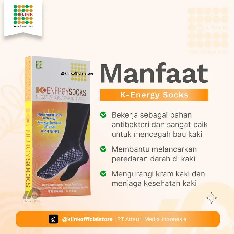 K-Energy Socks K-Link Kaos Kaki Terapi Kesehatan Kram Kaki Bau Kaki K-link Official Store K-Link Original Store Attauri 2