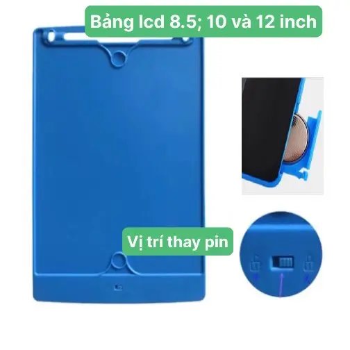 Pin dùng cho Bảng viết thông minh LCD đa sắc tự xóa 8.5 inch 10 inch 12inch cho bé tập vẽ, viết 1