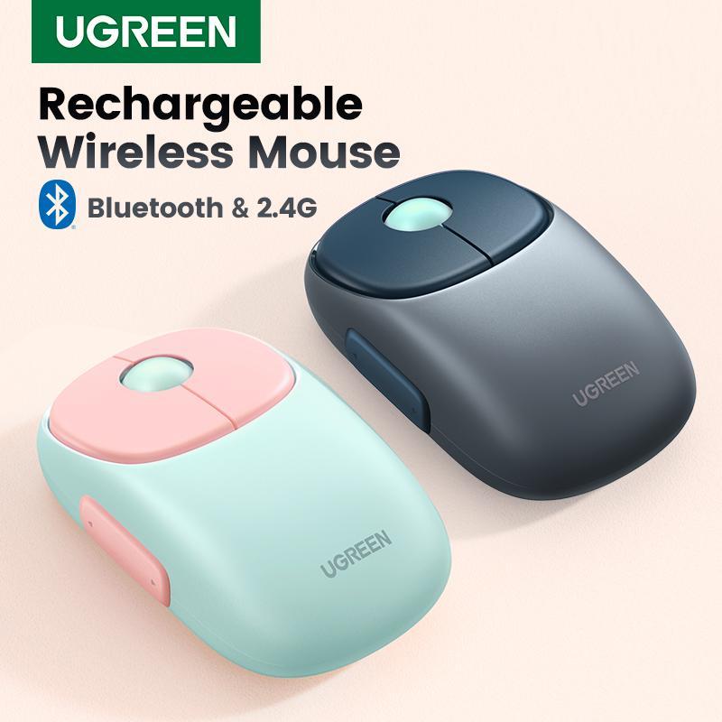 UGREEN MU102, Chuột không dây, 4 nút im lặng, Bluetooth 5.0 và 2.4G không dây, với bộ thu USB Mini,Mouse 90538