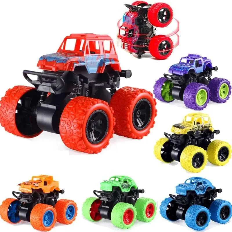 Hot Toys Monster Truck Four-wheel Drive Vehicle Stunt Dump Inertia Car Dinosaur Pull Back Children Toy Boy Girl Gift