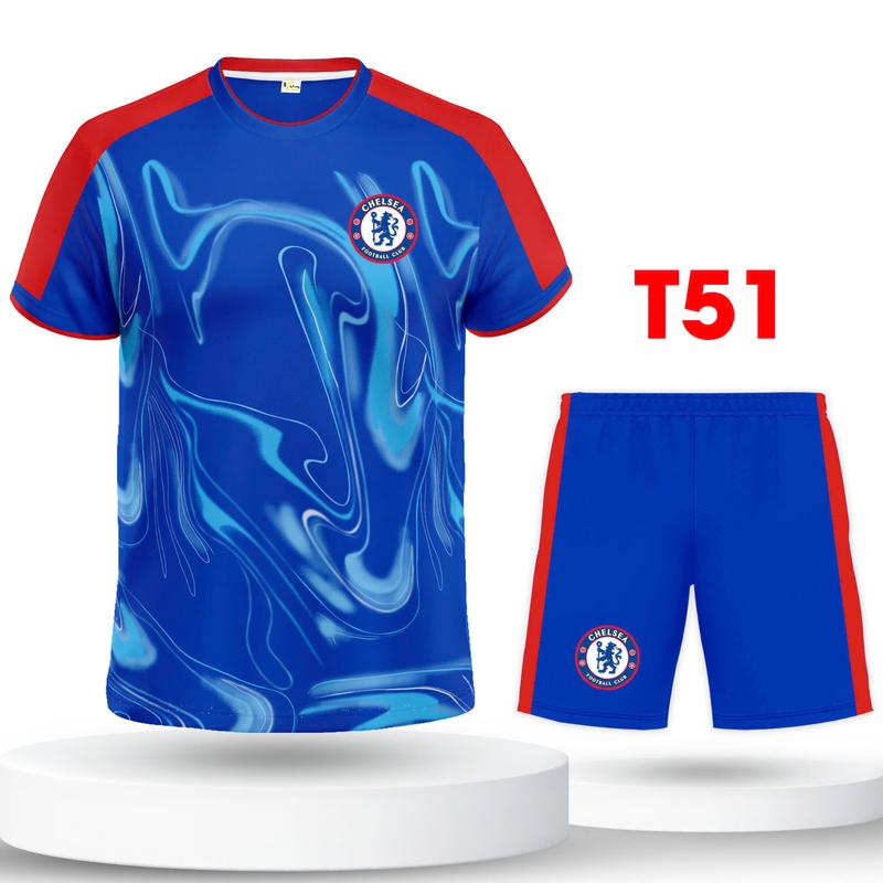 Bộ quần áo bóng đá, đồ đá banh Chelsea thun lạnh cao cấp logo thêu Top Sport
