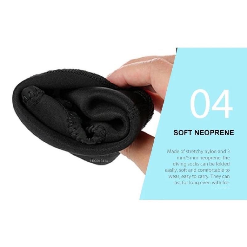 Product Introduction of Durable 3mm&5mm Diving Socks Neoprene Non-slip Surf Beach Booties Warm Elasticity Water Socks for Surfing Swimming Snorkeling 32
