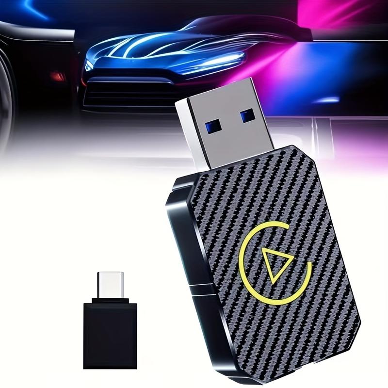 Bộ Chuyển Đổi CarPlay không dây Bộ chuyển đổi có dây sang không dây 2 trong 1 dành cho các thiết bị Apple và Android chạy bằng USB cắm và chạy tương thích với các xe hơi CarPlay có dây nhà máy từ năm 2016 trở lên