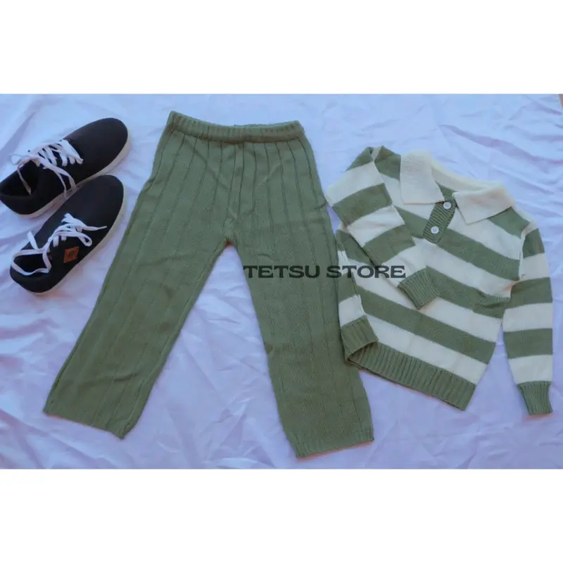 SETELAN SWEATER RAJUT BLASTER DAN CELANA KULOT RAJUT ANAK Lengan panjang / PAKAIAN SETELAN ANAK 3 - 10 TAHUN 7