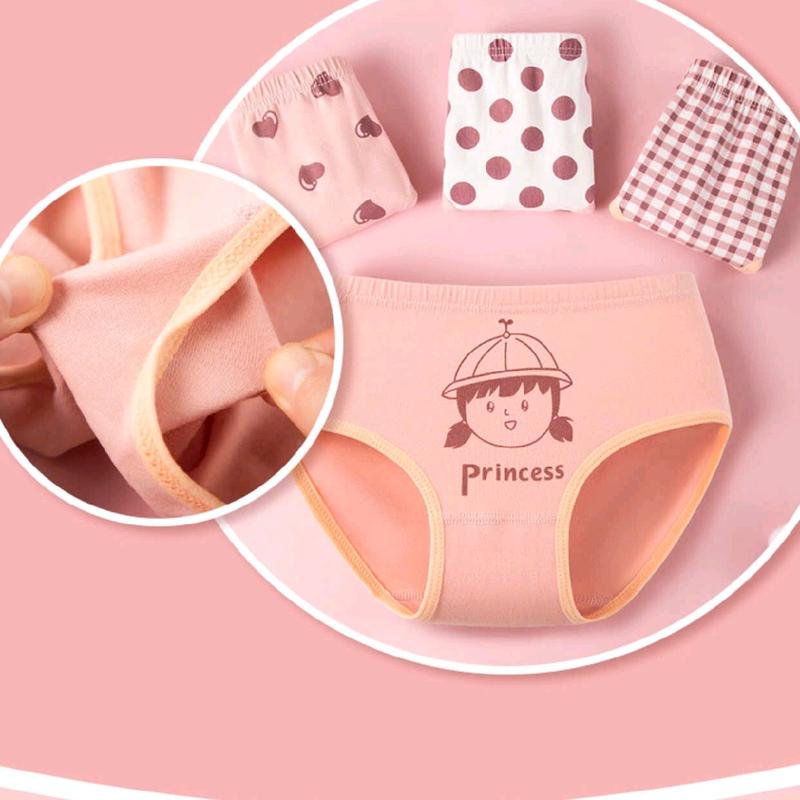 4 quần chíp bé gái chất cotton 100%, mềm mịn , dành cho bé từ 2-15 tuổi 3