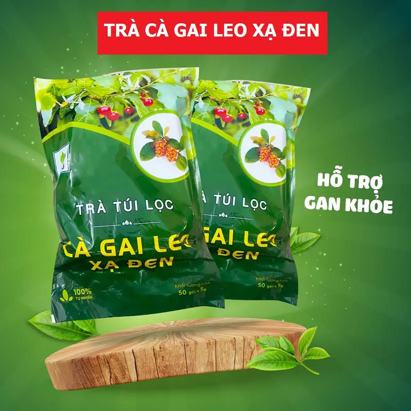 Trà Cà Gai Leo Xạ Đen Túi Lọc Tiện Dụng 250Gram, Mua 2 Túi Tặng 5 Gói Trà Dưỡng Nhan Ngũ Vị - Tea Nước Trà Chè 4
