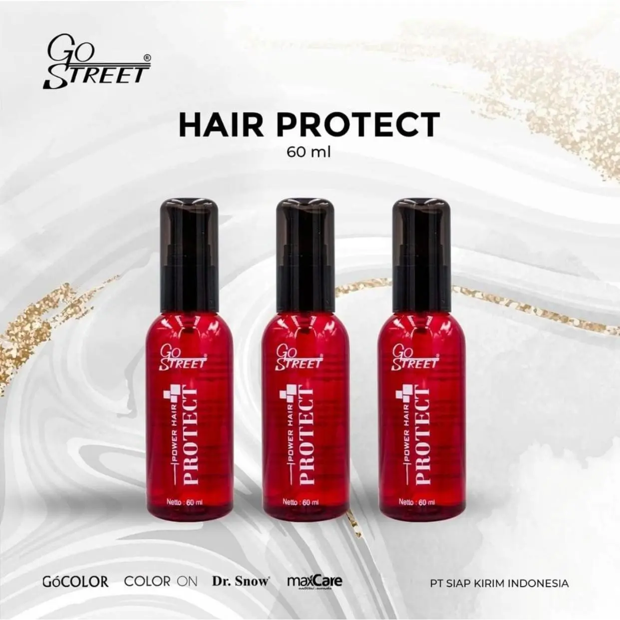 Go Street Power Hair Protect 60ML - Vitamin serum rambut rusak kemasan 60ml