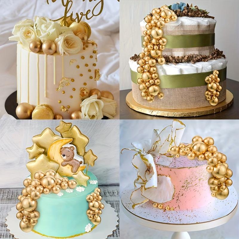 Product Introduction of Golden Pearl Sugar Sprinkles - 85G/130G, Non-Edible Cake & Cupcake Toppers For Weddings, Showers, Birthdays & Christmas Celebrations 6