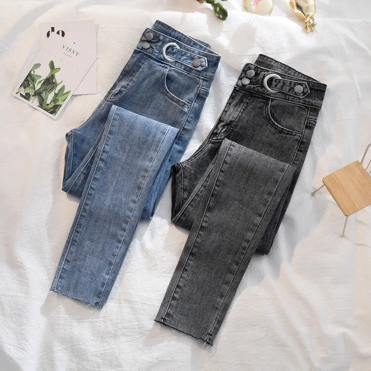 [Beevalue] Celana Panjang Jeans Wanita Highwaist | Skinny Jeans Dua Kancing HW | Bahan Ngaret Stretch Premium (106 Jeans)