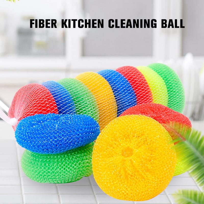Product Introduction of Pot Brush Dishwash Ball Kitchen Pot Brush Artifact Cleaning Ball Plastic Steel Wire Ball 27