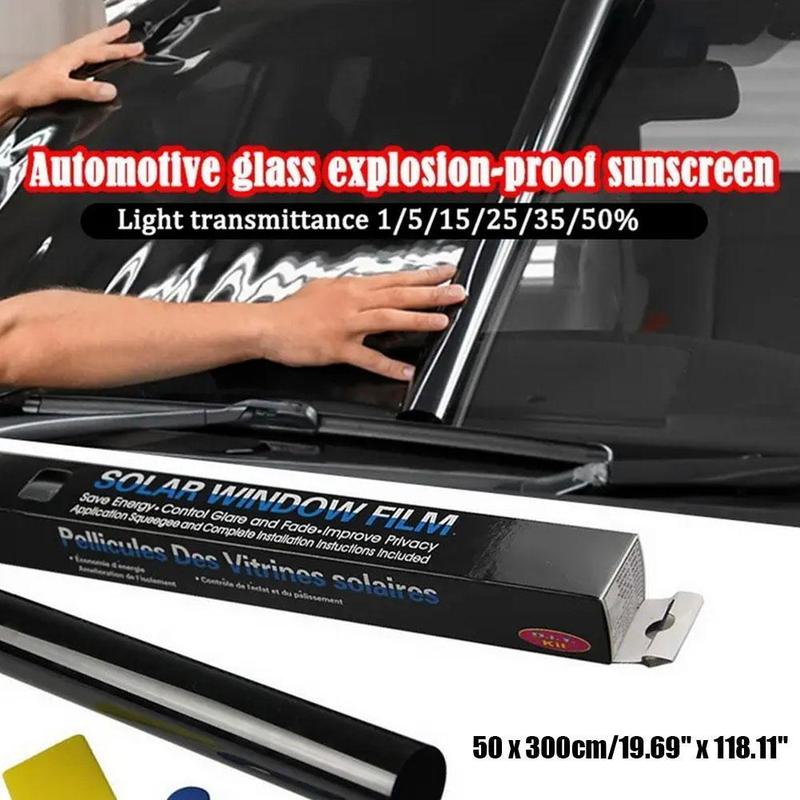 Product Introduction of Sun Shade Film For Car 1/5/15/25/35/50 Percent Window Tint Film Glass Sticker Sun Shade Film K2L7 52