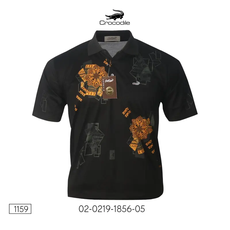 Kaos Kerah Pria Crocodile Diamond / Platinum Katun HALUS 1856 3