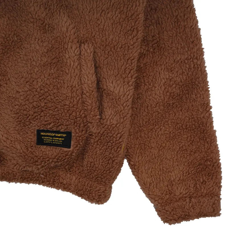 House of Smith Grin Sherpa Hoodie Oversized #4 - Sweater Hoodie Oversize Halfzip Pria