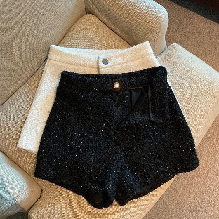 Quần Sooc Dạ BLinh Phối Nhũ 2 Lớp Cạp Cao Tôn Dáng - Nữ - Women Pants