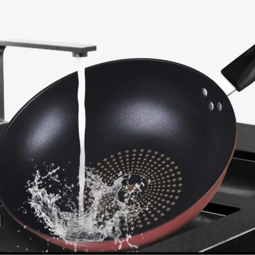 VeryGood-32CM Non Stick Pan Composite Diamond Coating High Quality Non Stick Kitchen Iron Frying Pan