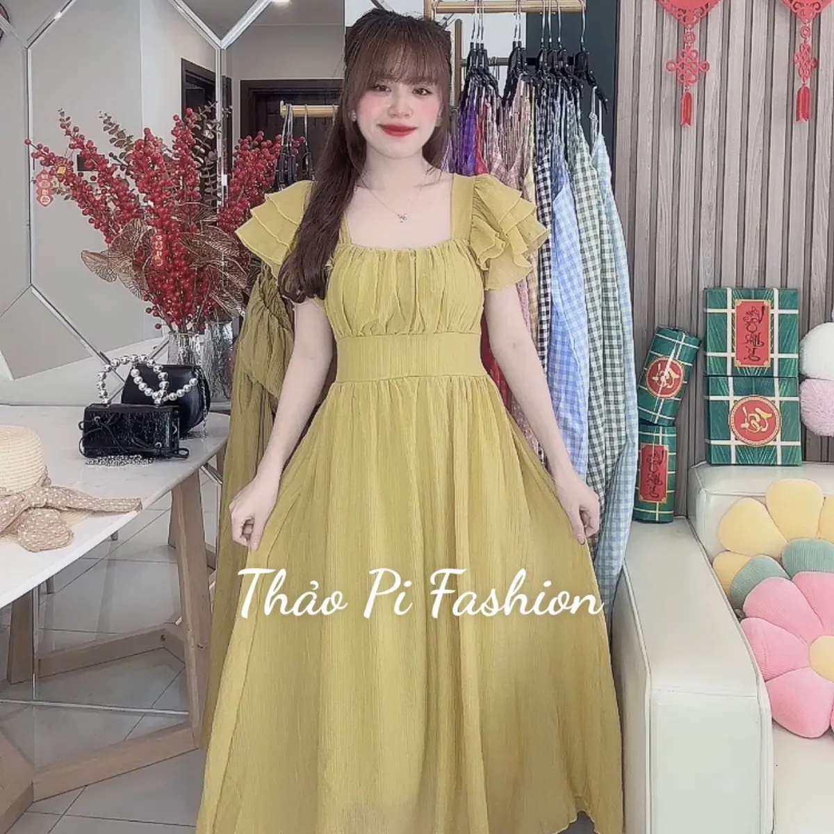 Đầm maxi cánh tiên nhún ngực Đầm nữ mặc hè Đi biển Đi tiệc siêu xinh - M41