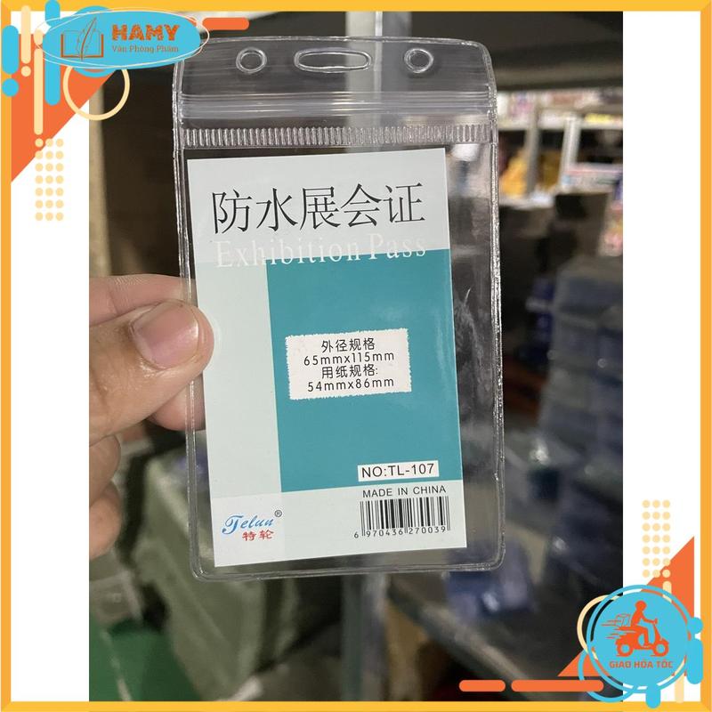 Combo 10 Cái Thẻ Đeo - Bảng Tên - Bao Đựng Thẻ Nhựa Dẻo Ngang Dọc