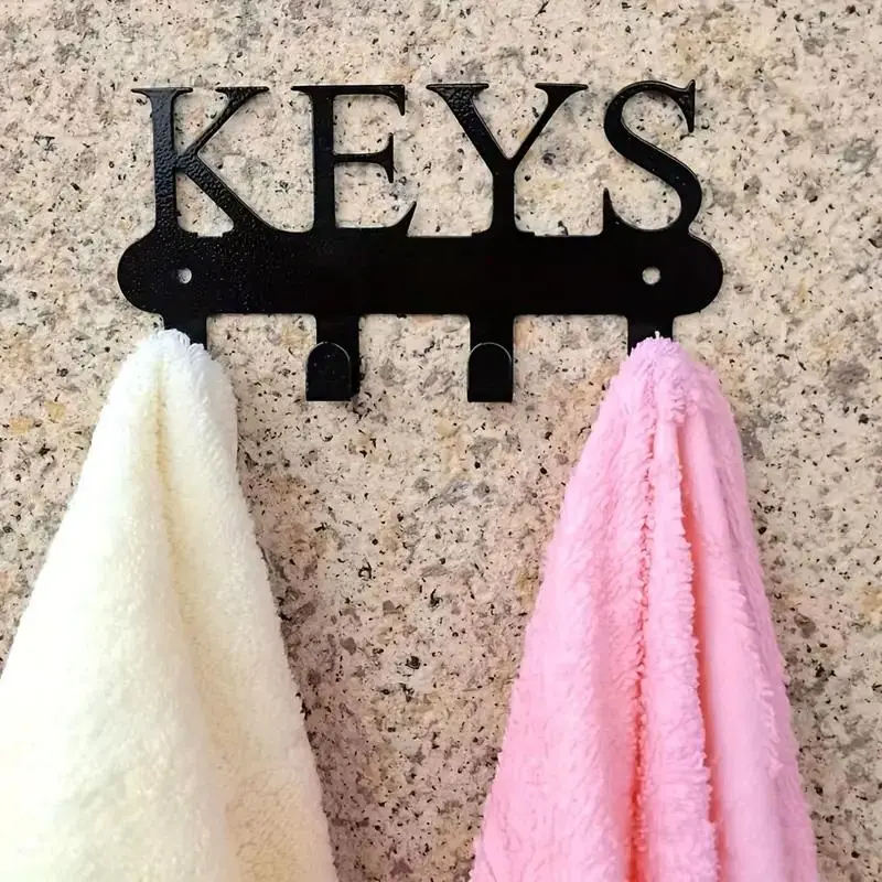 Wall Mounted Key Hanger, 1 Count Decorative Key Hook, Space Saving Home Organizer for Kitchen, Entryway, Bedroom, Bathroom, Office, Wall Decor 5