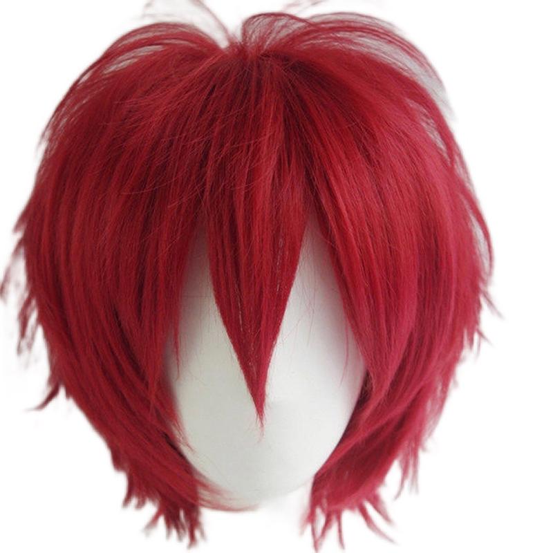 Wig Pria Warna Merah Wig Pesulap Merah 0