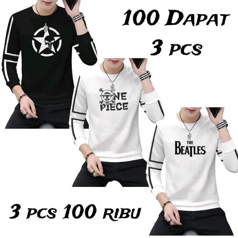 Paket 3 pcs 100 ribu / kaos switer paket 100 dapat 3 potong / paket kaos 3 pcs 100 ribu / promo diskon paket hemat 100 ribu dapat 3 pcs / baju distro terlaris / baju laki laki dewasa / kaos import pria wanita baju dewasa / kaos distro bandung terbaru 2024 1
