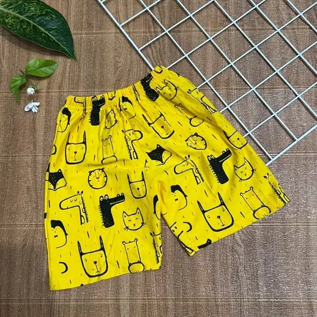 (10 pcs Harga grosir) celana anak pendek harian motif hewan Katun Santai Fashion 3