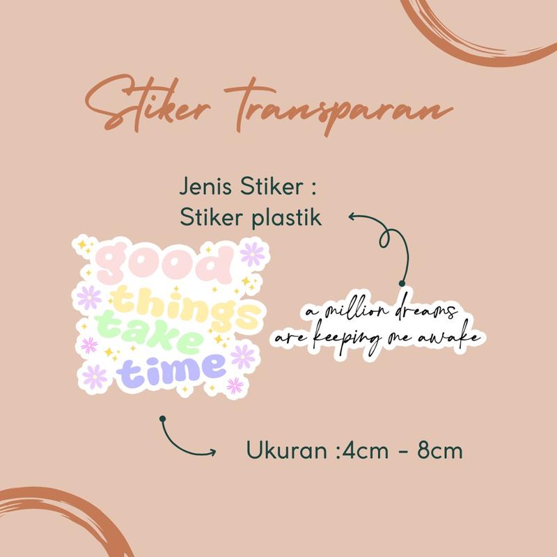 stiker transparan/ tumbler/ helm/ sticker kata jumbo/ sticker kata estetik lucu 4