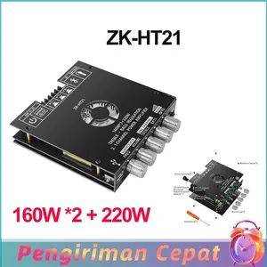 ZK-HT21 TDA7498E 2.1 Channel Bluetooth 5.0 Amplifier Board 160W*2+220W Subwoofer Audio Stereo Bass AMP