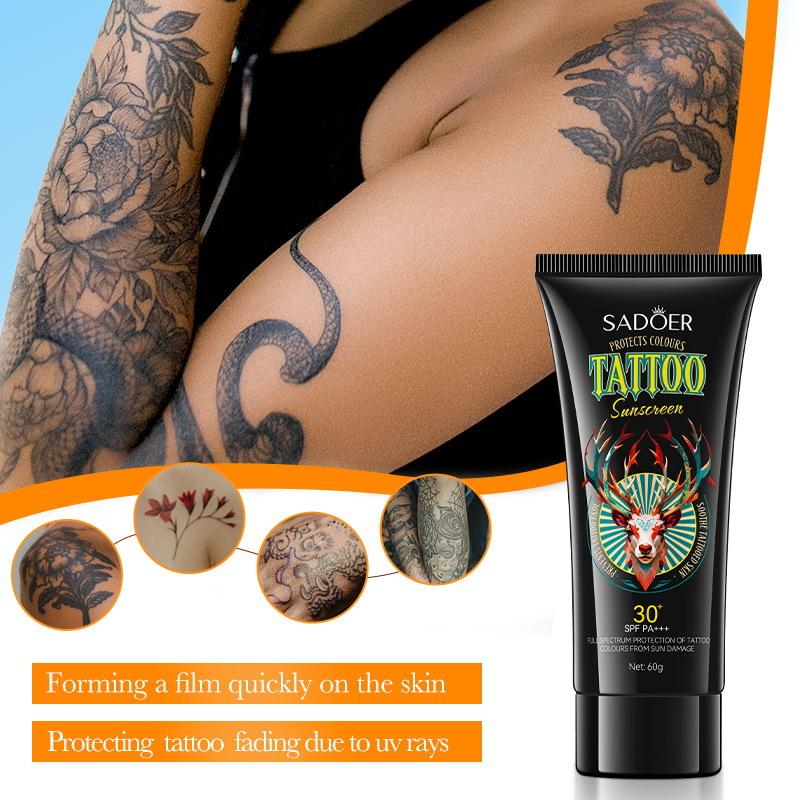 60g Tattoo Protects Colors Sunscreen SPF30+ PA+++ Protecting Tattoo Skins Full Spectrum Protection Soothing Moisturize Ultraviolet-Proof  Waterproof Body Care 3