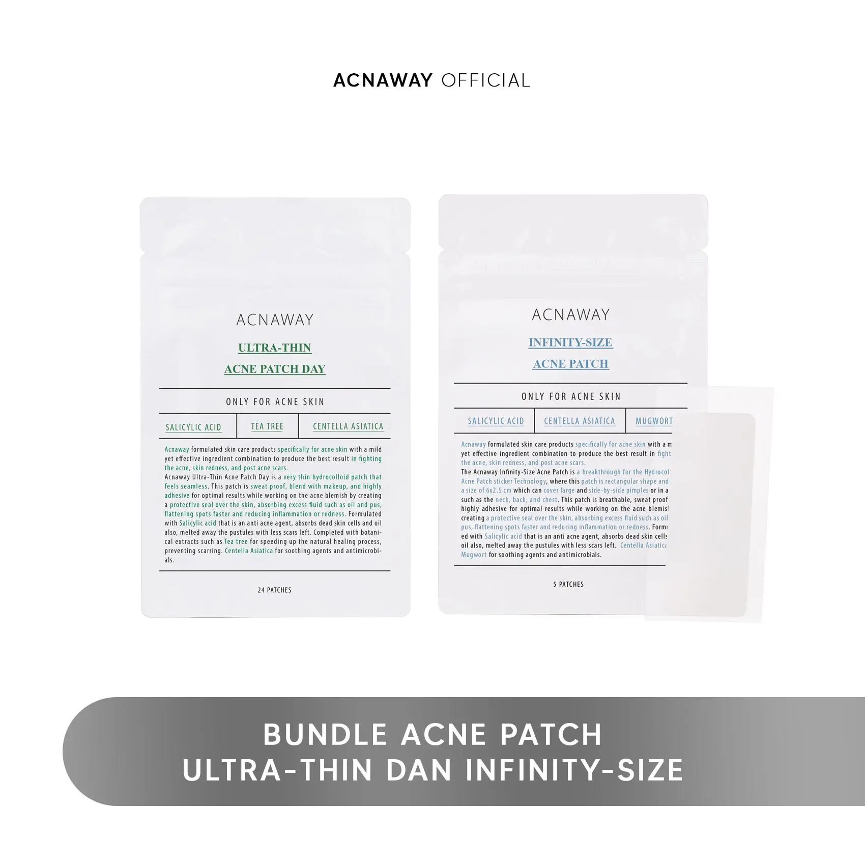 ACNAWAY Bundle 2 in 1 Ultra Thin Acne Patch + Infinity Size Acne ...