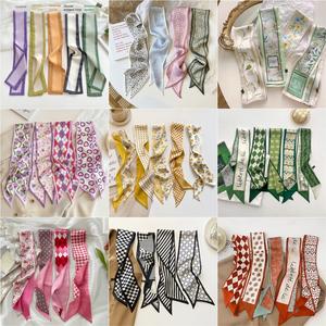 Fashion Hairband Neckerchief Ladies' Twilly Ribbon Bag Tied Handle Small Ribbon Scarf Bag Accessories Wrist Silk Scarf 1pcs FZS85-B