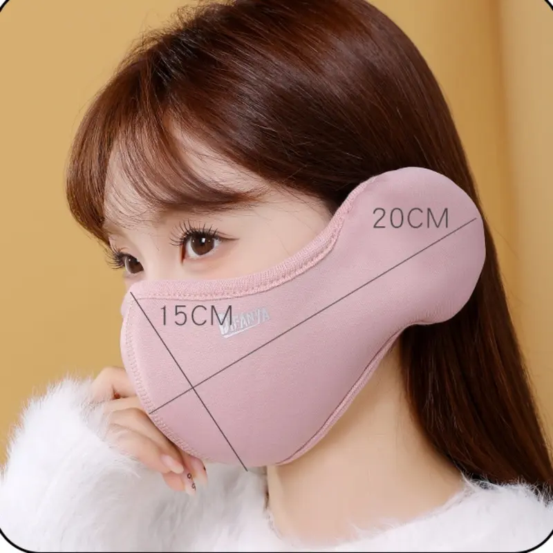 Mặt Nạ Bịt Tai Giữ Nhiệt Chống Gió, Hàng Mới Về, Lông Cừu Chống Mịn, Thoáng Khí, Chống Giọt Bắn, Thích Hợp Cho Mùa Đông, Chống Bụi, Kiểu Chụp Tai, Unisex 2