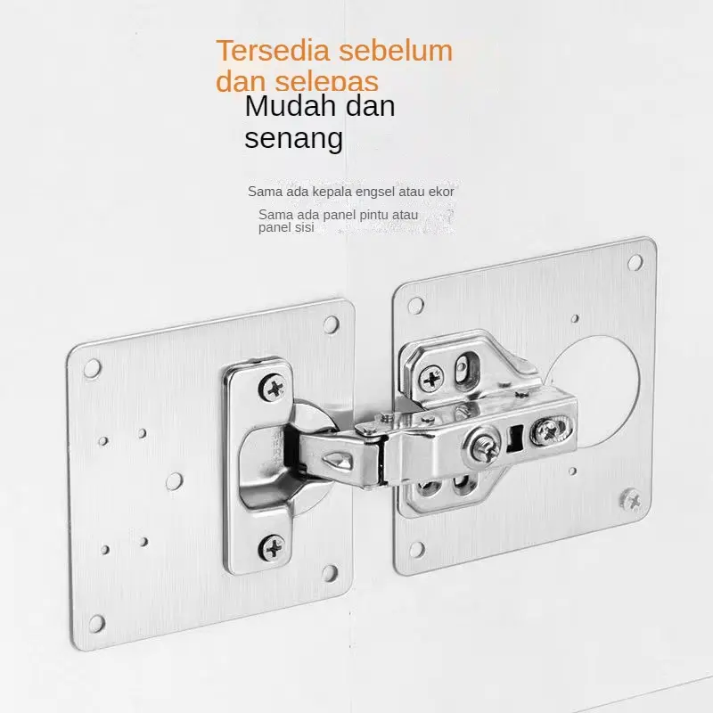 Hinge Mounting Plate Cabinet Door Repair Plate Hinge Fixed Plate Mounting Piece Furniture Hinge Repair Device Connector Reinforcement